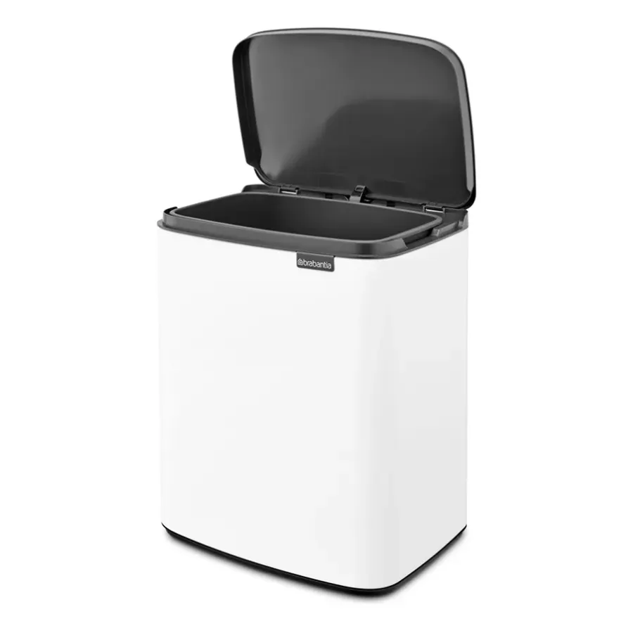 Brabantia Bo afvalemmer 12 l, Wit< Pedaalemmers