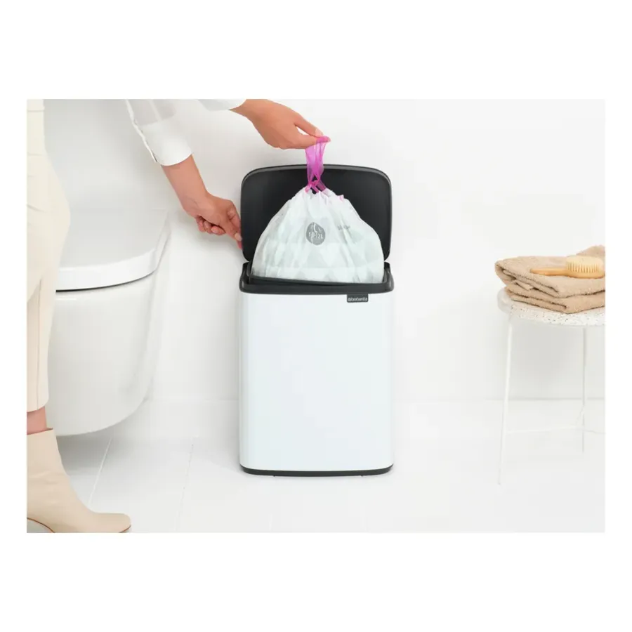 Brabantia Bo afvalemmer 12 l, Wit< Pedaalemmers