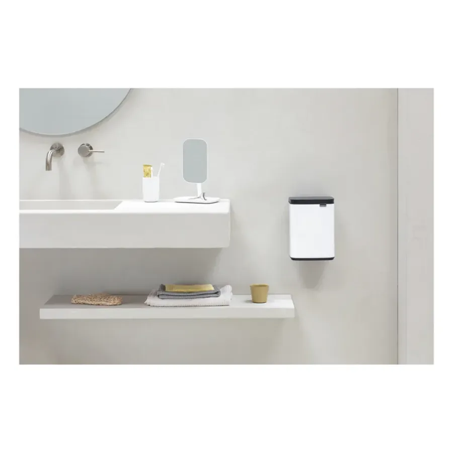 Brabantia Bo afvalemmer 4 l, Wit< Pedaalemmers