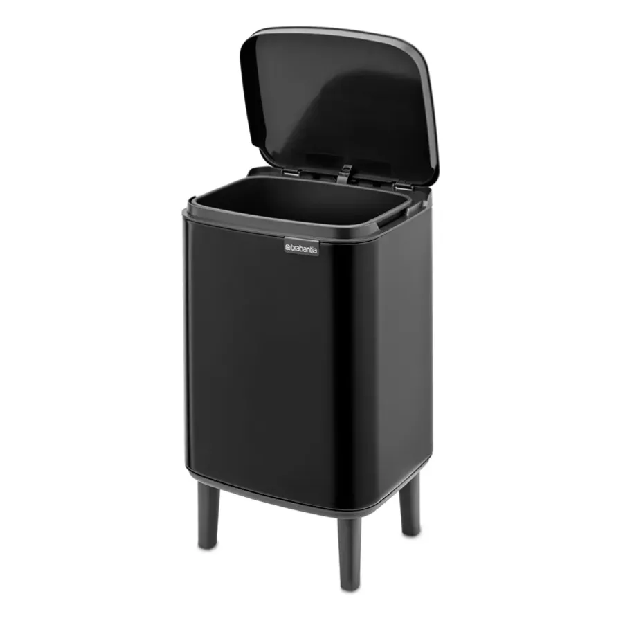 Brabantia Bo afvalemmer hoog 7 l, Matzwart< Pedaalemmers