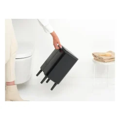Brabantia Bo afvalemmer hoog 7 l, Matzwart< Pedaalemmers