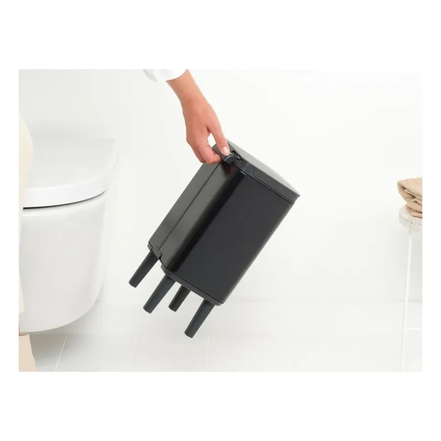 Brabantia Bo afvalemmer hoog 4 l, Matzwart< Pedaalemmers