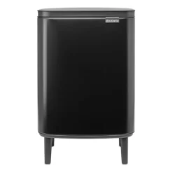 Brabantia Bo afvalemmer hoog 12 l, Matzwart< Pedaalemmers