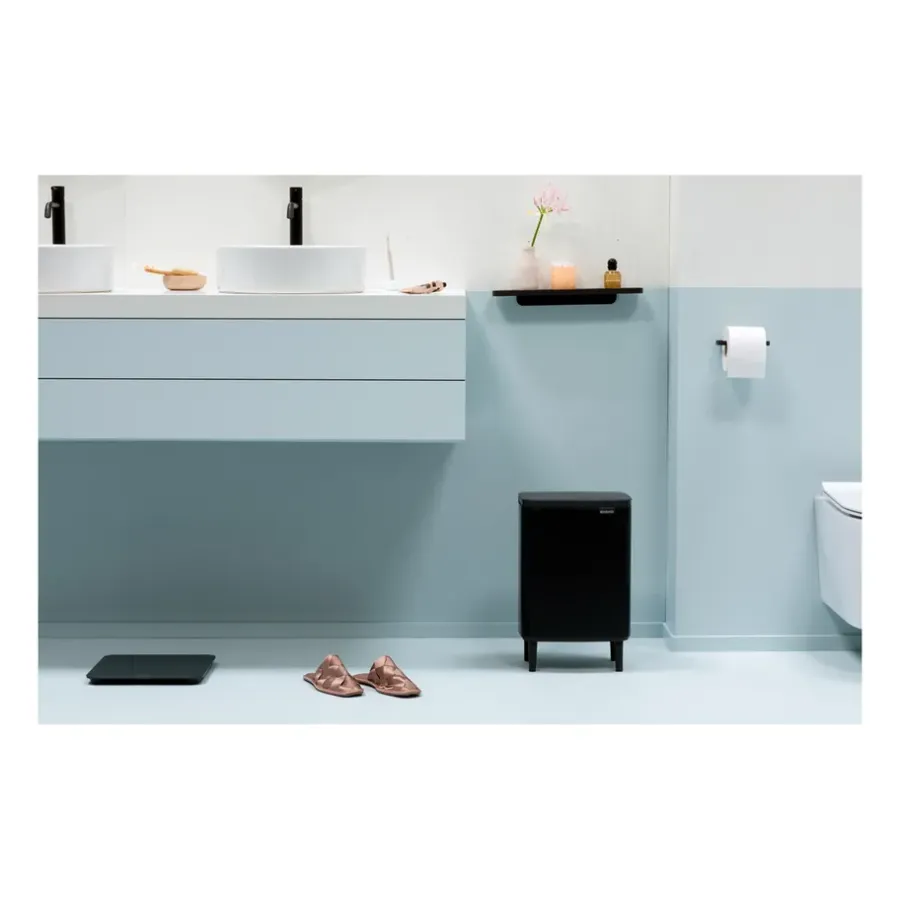 Brabantia Bo afvalemmer hoog 12 l, Matzwart< Pedaalemmers