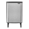 Brabantia Bo afvalemmer hoog 12 l, Matgeborsteld staal< Pedaalemmers