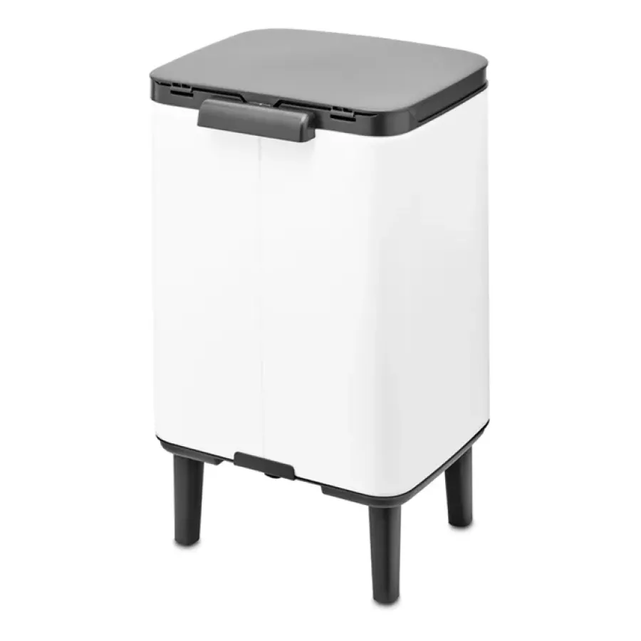 Brabantia Bo afvalemmer hoog 7 l, Wit< Pedaalemmers