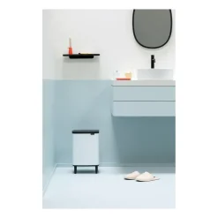 Brabantia Bo afvalemmer hoog 12 l, Wit< Pedaalemmers