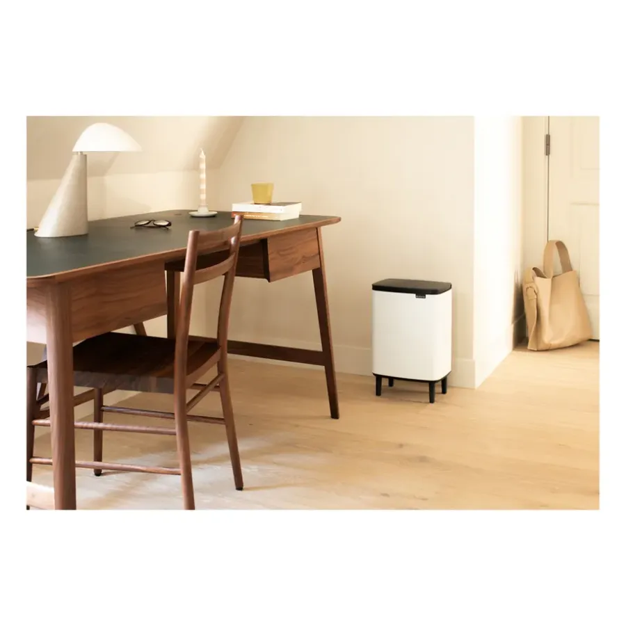 Brabantia Bo afvalemmer hoog 12 l, Wit< Pedaalemmers