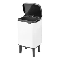 Brabantia Bo afvalemmer hoog 4 l, Wit< Pedaalemmers
