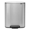 Brabantia Bo bin pedaalemmer 2x30 L, Mat staal< Pedaalemmers