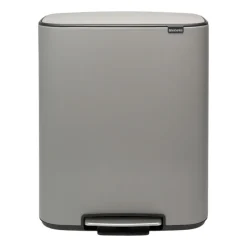 Brabantia Bo bin pedaalemmer 2x30 L, Mineral concrete grey< Pedaalemmers