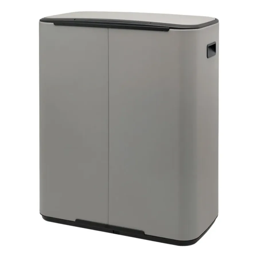 Brabantia Bo bin pedaalemmer 2x30 L, Mineral concrete grey< Pedaalemmers