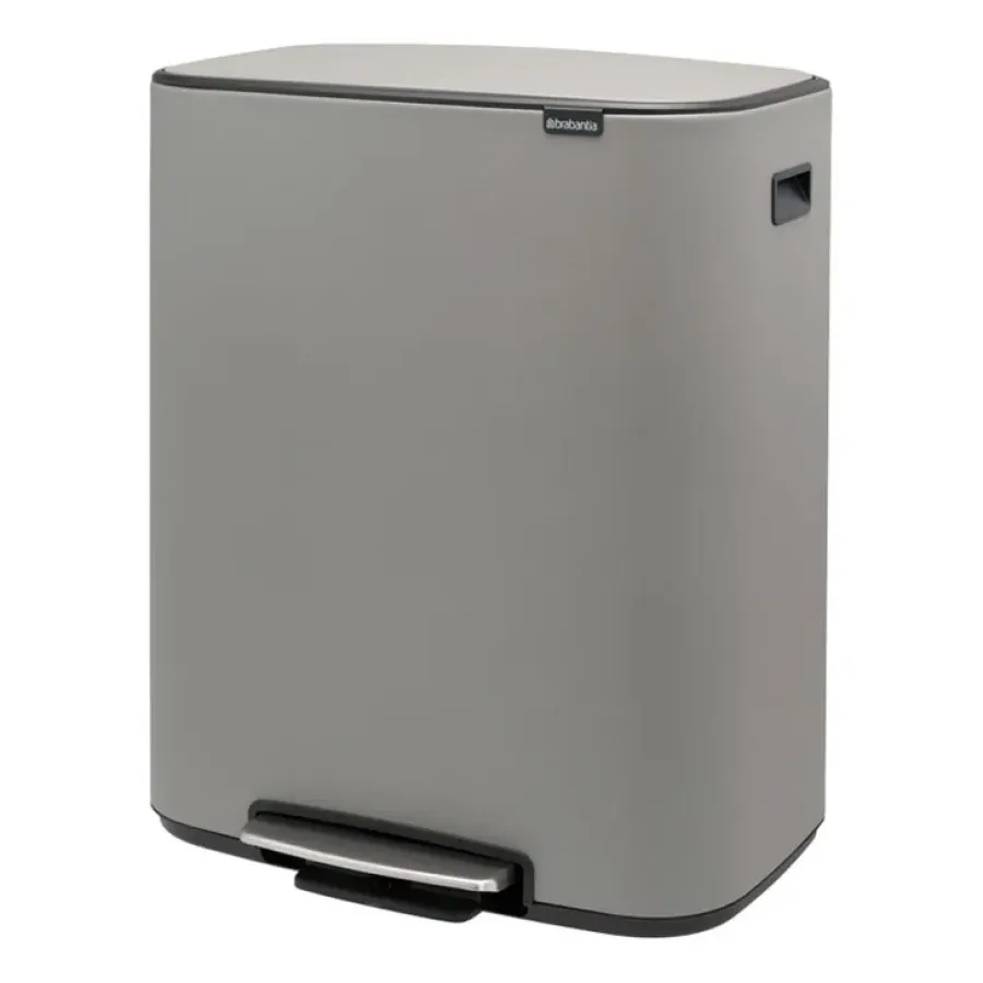 Brabantia Bo bin pedaalemmer 2x30 L, Mineral concrete grey< Pedaalemmers