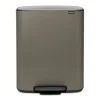 Brabantia Bo bin pedaalemmer 2x30 L, Platina< Pedaalemmers