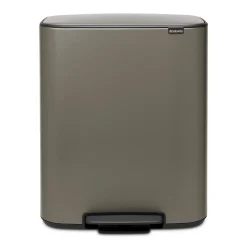 Brabantia Bo bin pedaalemmer 2x30 L, Platina< Pedaalemmers