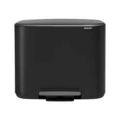 Brabantia Bo pedaalemmer 11 + 23 l., mat zwart< Pedaalemmers