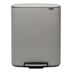 Brabantia Bo pedaalemmer 60 L, Mineral concrete grey< Pedaalemmers