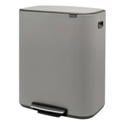 Brabantia Bo pedaalemmer 60 L, Mineral concrete grey< Pedaalemmers