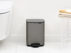 Brabantia Bo pedaalemmer 4 L, Platinum< Pedaalemmers