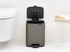 Brabantia Bo pedaalemmer 7 L, Platinum< Pedaalemmers