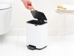 Brabantia Bo pedaalemmer 4 L, White< Pedaalemmers