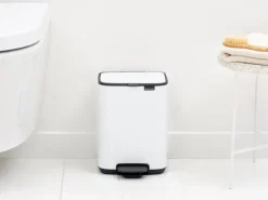 Brabantia Bo pedaalemmer 4 L, White< Pedaalemmers