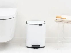 Brabantia Bo pedaalemmer 7 L, White< Pedaalemmers