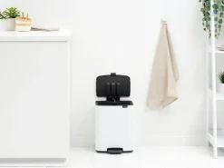 Brabantia Bo pedaalemmer 12 L, White< Pedaalemmers
