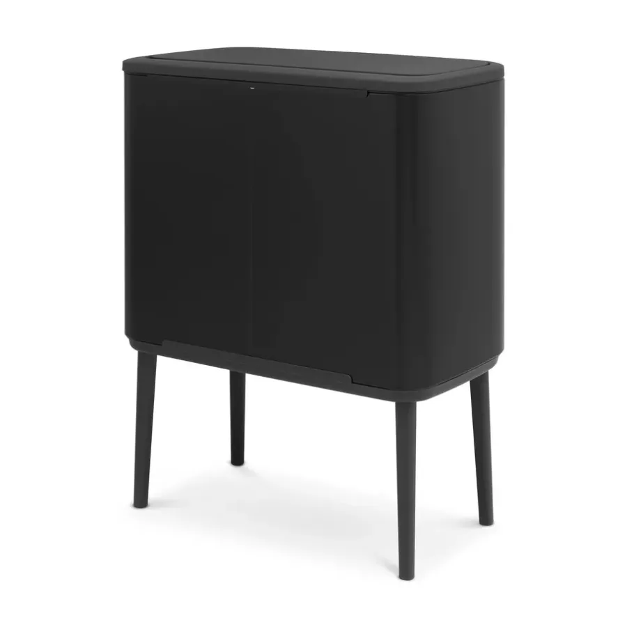 Brabantia Bo touch bin 11 + 23 liter, matte black (mat zwart)< Pedaalemmers
