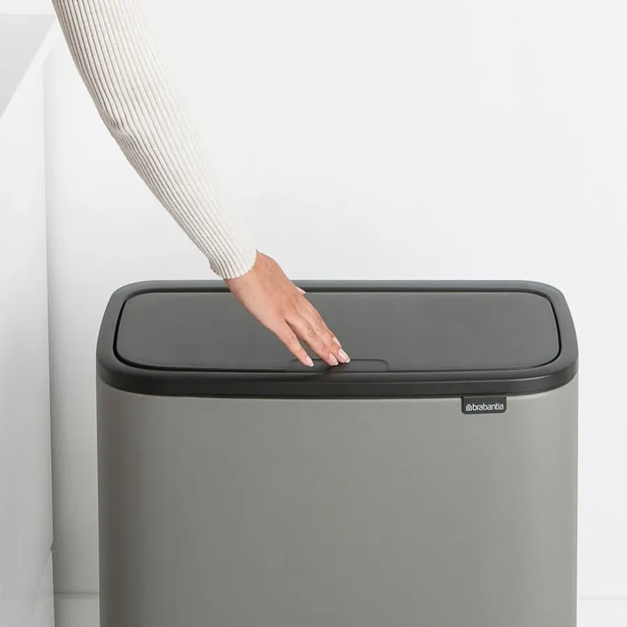 Brabantia Bo touch bin 11 + 23 liter, Mineral concrete grey< Pedaalemmers