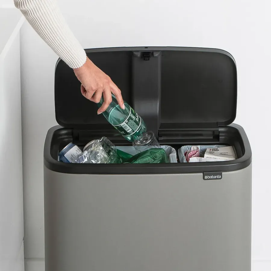 Brabantia Bo touch bin 11 + 23 liter, Mineral concrete grey< Pedaalemmers