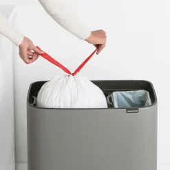 Brabantia Bo touch bin 11 + 23 liter, Mineral concrete grey< Pedaalemmers