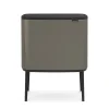 Brabantia Bo touch bin 11 + 23 liter, platinum (platina)< Pedaalemmers