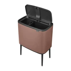 Brabantia Bo touch bin 11 + 23 liter, Satin Taupe< Pedaalemmers