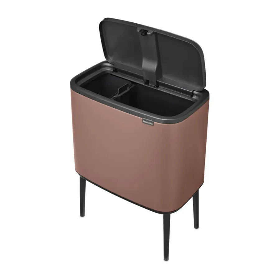 Brabantia Bo touch bin 11 + 23 liter, Satin Taupe< Pedaalemmers