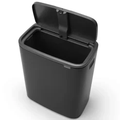 Brabantia Bo touch bin 60 L, Mat zwart< Prullenbakken