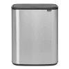 Brabantia Bo touch bin 60 L, Mat-geborsteld staal< Prullenbakken