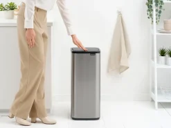 Brabantia Bo Touch Bin 30 L, Matt Steel Fingerprint Proof< Pedaalemmers