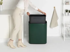 Brabantia Bo touch bin 60 L, Pine green< Prullenbakken