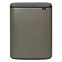 Brabantia Bo touch bin 60 L, Platinum< Prullenbakken