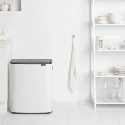 Brabantia Bo touch bin 60 L, Wit< Prullenbakken
