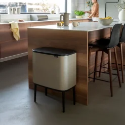 Brabantia Bo touch bin 36 liter, Metallic Gold< Pedaalemmers