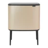Brabantia Bo touch bin 3 x 11 liter, Metallic Gold< Pedaalemmers
