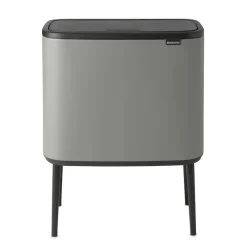 Brabantia Bo touch bin 3 x 11 liter, Mineral concrete grey< Pedaalemmers