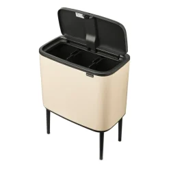 Brabantia Bo touch bin 3 x 11 liter, Soft beige< Pedaalemmers