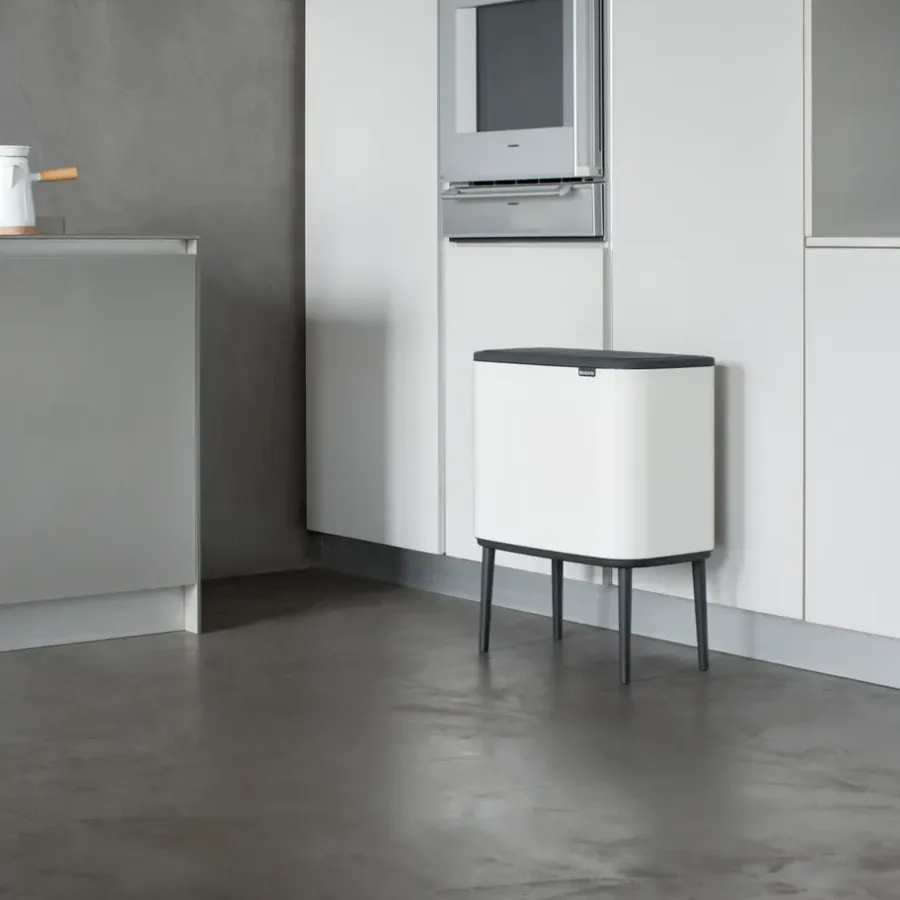 Brabantia Bo touch bin 3 x 11 liter, white (wit)< Pedaalemmers