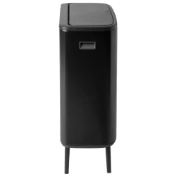 Brabantia Bo touch bin high 60 L, Mat zwart< Prullenbakken