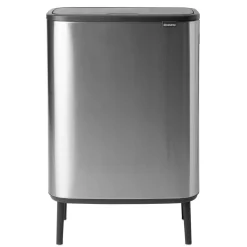 Brabantia Bo touch bin high 60 L, Mat-geborsteld staal< Prullenbakken
