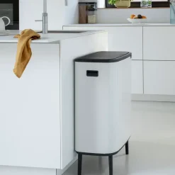 Brabantia Bo touch bin high 60 L, Wit< Prullenbakken