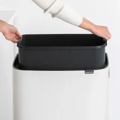 Brabantia Bo touch bin high 60 L, Wit< Prullenbakken